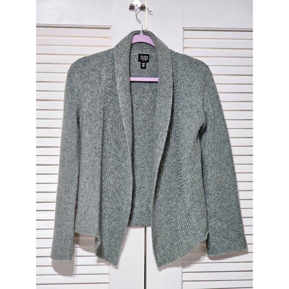 Eileen Fisher Women's Moss Green Wool/Mohair Blend Cardigan Sweater Sz SP 2209 - Picture 7 of 11